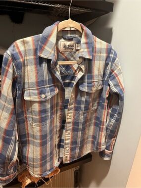 Alpine Design woman’s ' Blue & Cream Plaid Flannel Jacket